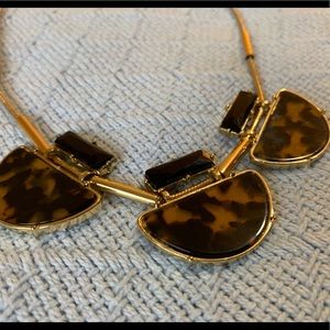 Talbots Gold & Tortoise Statement Necklace
